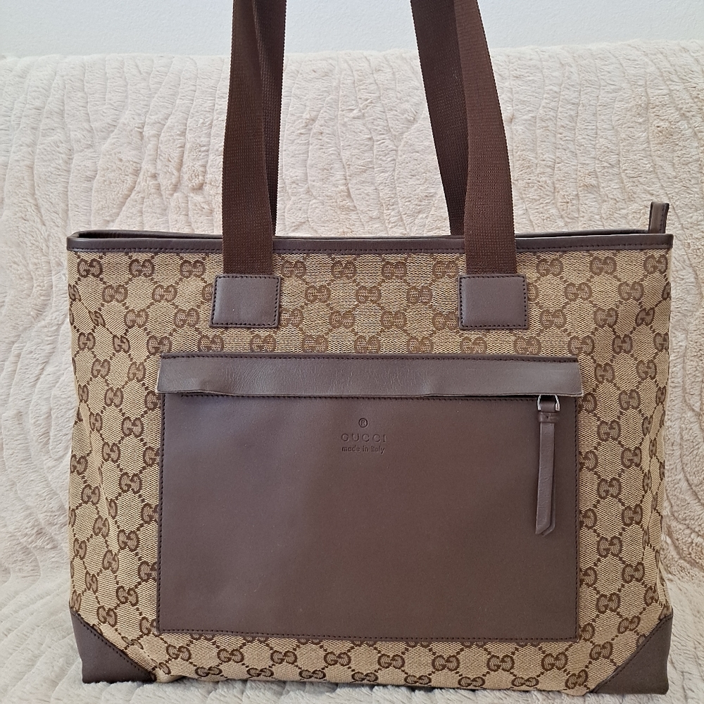 Gucci Brown Vintage Tote Bag - Picture 2 of 12
